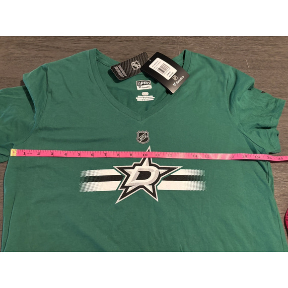 NWT NHL Dallas Star's Hockey Team Women's Short Sleeve Shirt Size L - Picture 8 of 9